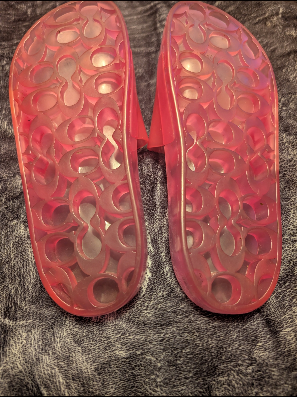Coach Pink Jelly Slide Sandals - Picture 3 of 8